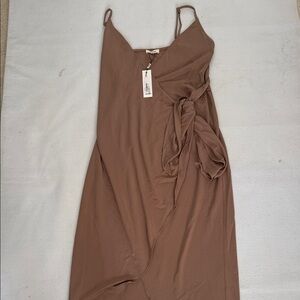 L’ AGENCE Amilia Cami Wrap Dress NWT size 2 Brown